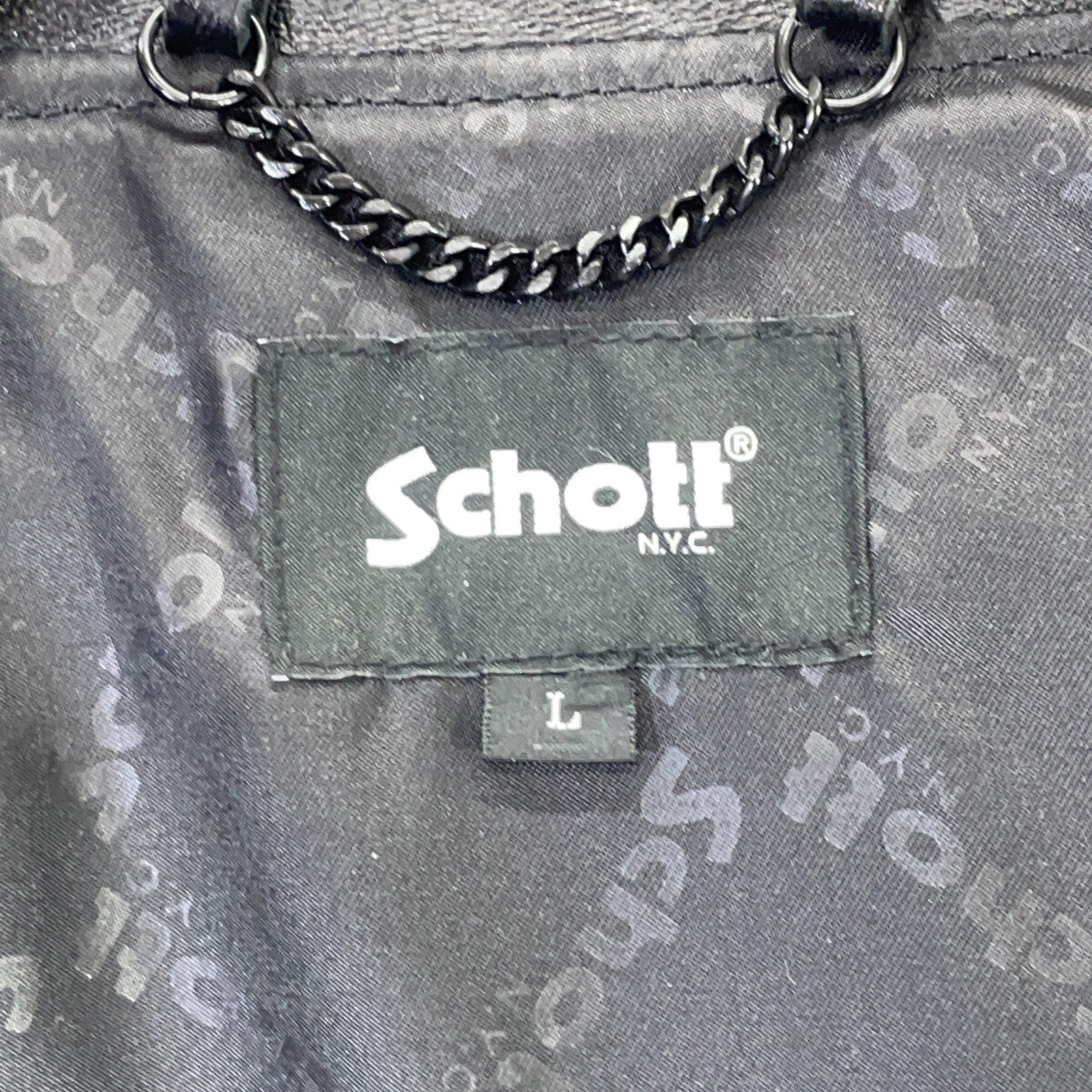 schott ショット ブラック 3111052 シープレザー 70'S シングル ライダースジャケット ジャケット