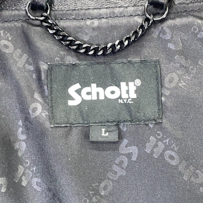 schott ショット ブラック 3111052 シープレザー 70'S シングル ライダースジャケット ジャケット