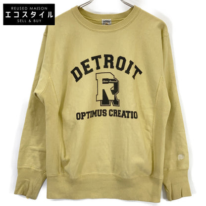 Pherrow's 22S-PRWS-P1 Yellow 100% Cotton College Print Sweatshirt Top