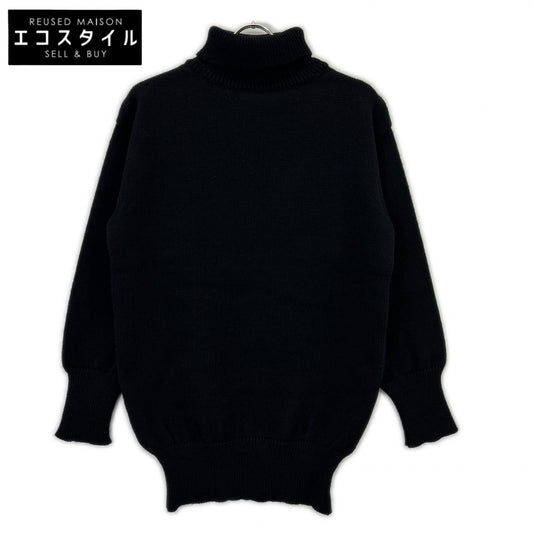 Miller Rayner Made in England Black British Wool Turtleneck Knit Top M