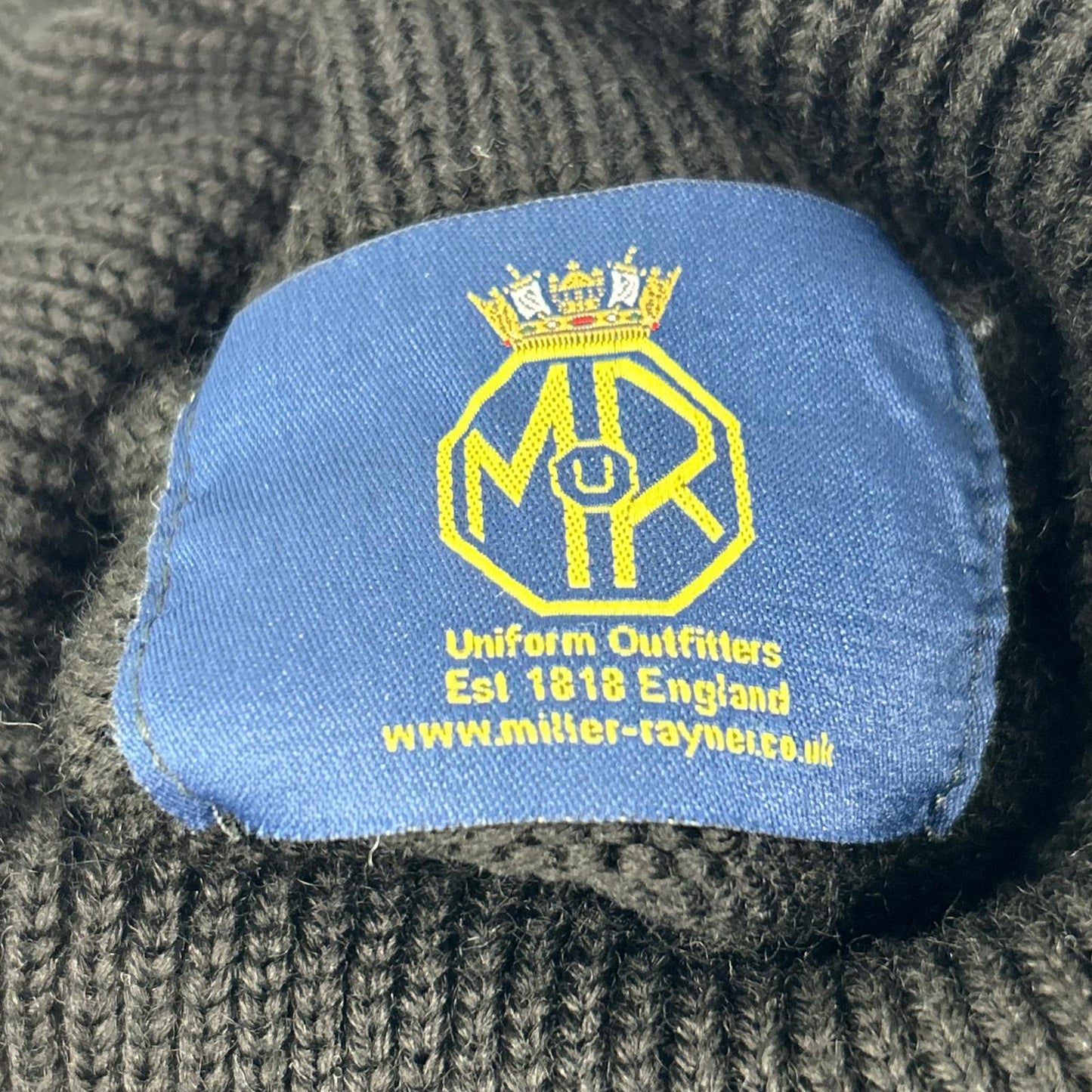 Miller Rayner ミラーレイナー ｲｷﾞﾘｽ製 ﾌﾞﾗｯｸ ﾌﾞﾘﾃｨｯｼｭｳｰﾙ ﾀｰﾄﾙﾈｯｸ ﾆｯﾄ トップス M