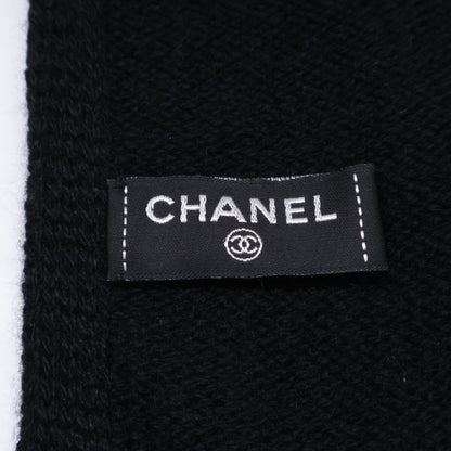 CHANEL シャネル 【美品】クローバー ココマーク刺繍 カシミヤ マフラー