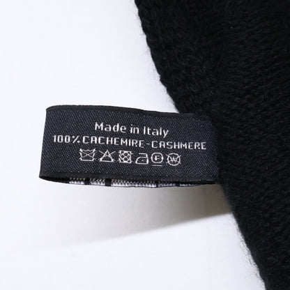 CHANEL シャネル 【美品】クローバー ココマーク刺繍 カシミヤ マフラー