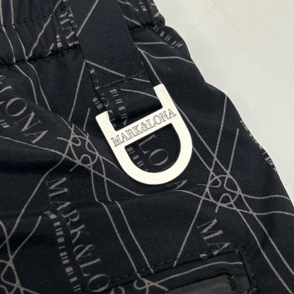 MARK&LONA Mark & Lona Black All-Over Pattern Nylon Pants Bottoms