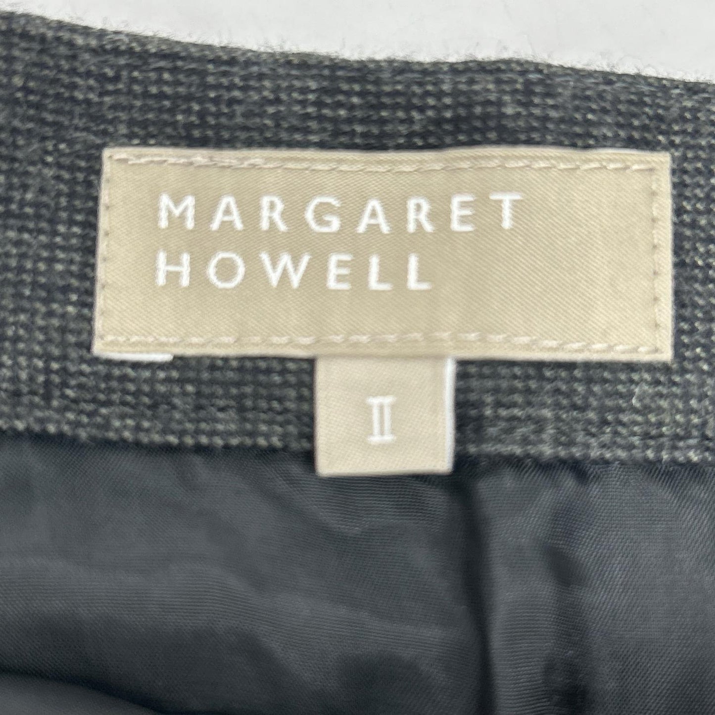 MargaretHowell マーガレットハウエル グレー 578ー9232010 ウールプリーツスカート スカート
