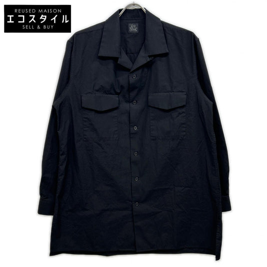 YOHJI YAMAMOTO COSTUME D’HOMME ヨウジヤマモト コスチュームドオム ブラック HJ-B91-050 開襟ブロードシャツ トップス