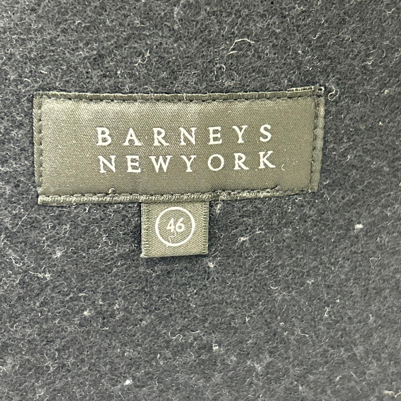 BARNEYS NEWYORK 巴尼斯纽约 2180882 海军蓝 羊毛 粗呢大衣 外套 46