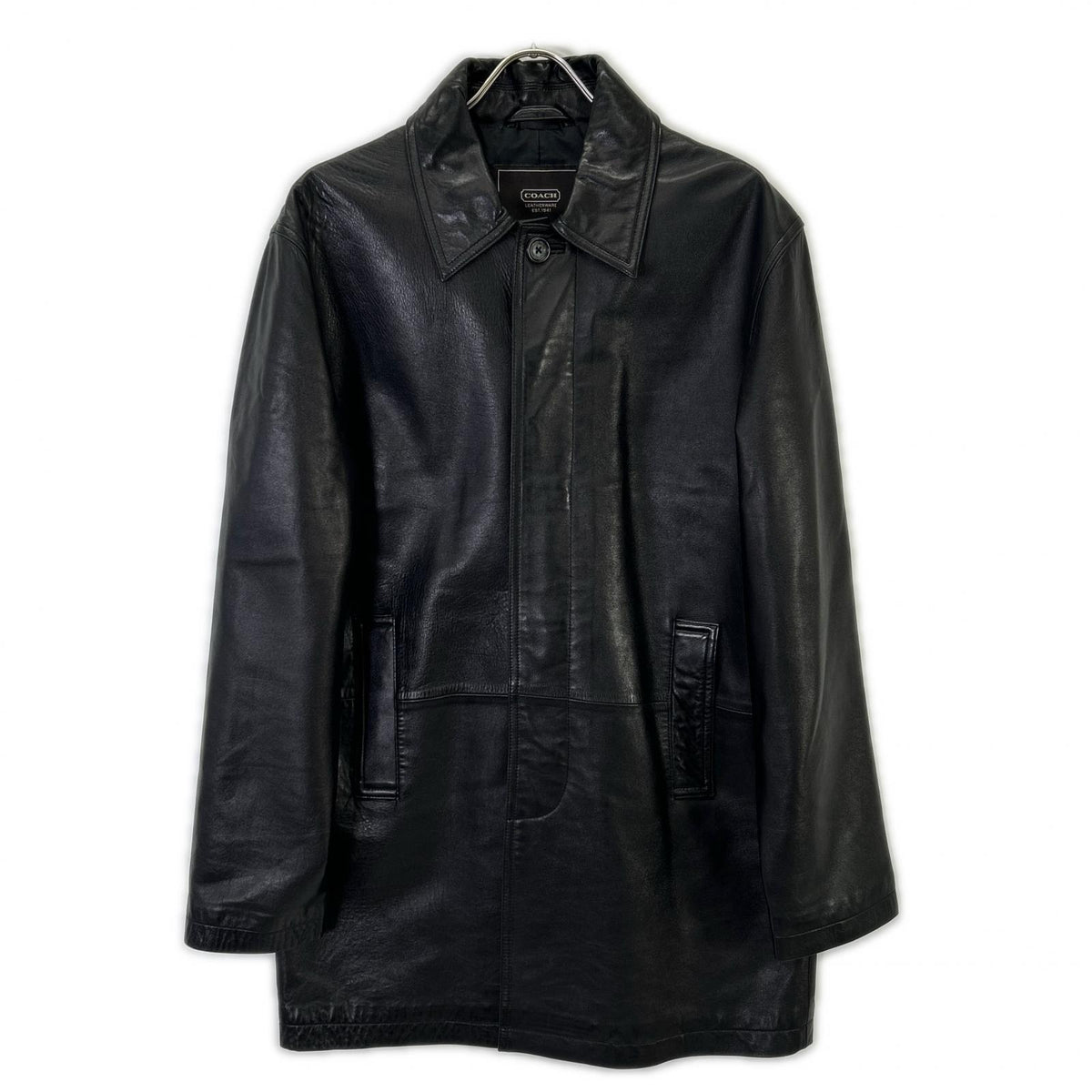 COACH Coach Black Leather Coat