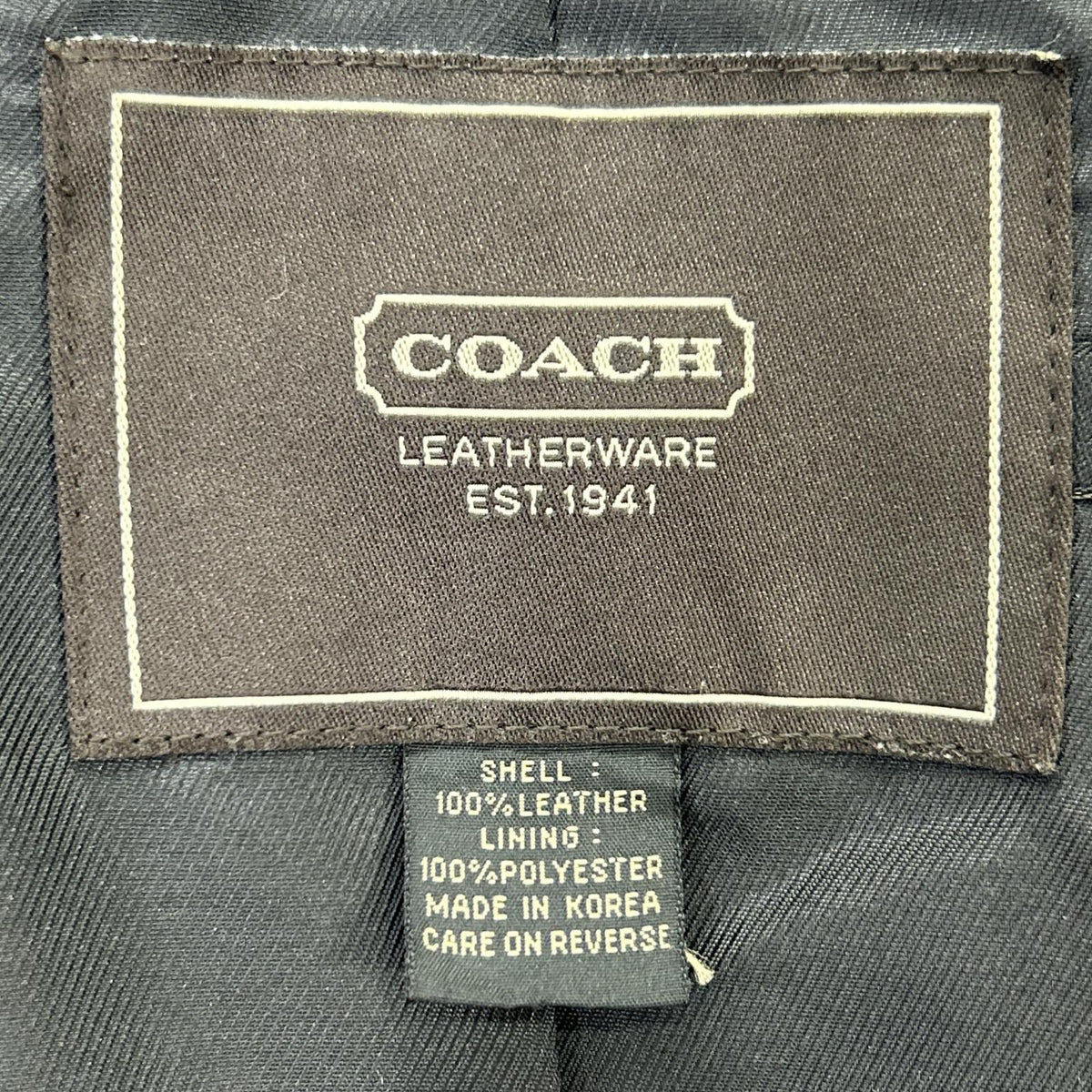 COACH コーチ ブラック レザーコート ジャケット