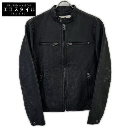 COACH Coach F86594 Black Cowhide Leather Single Rider Jacket