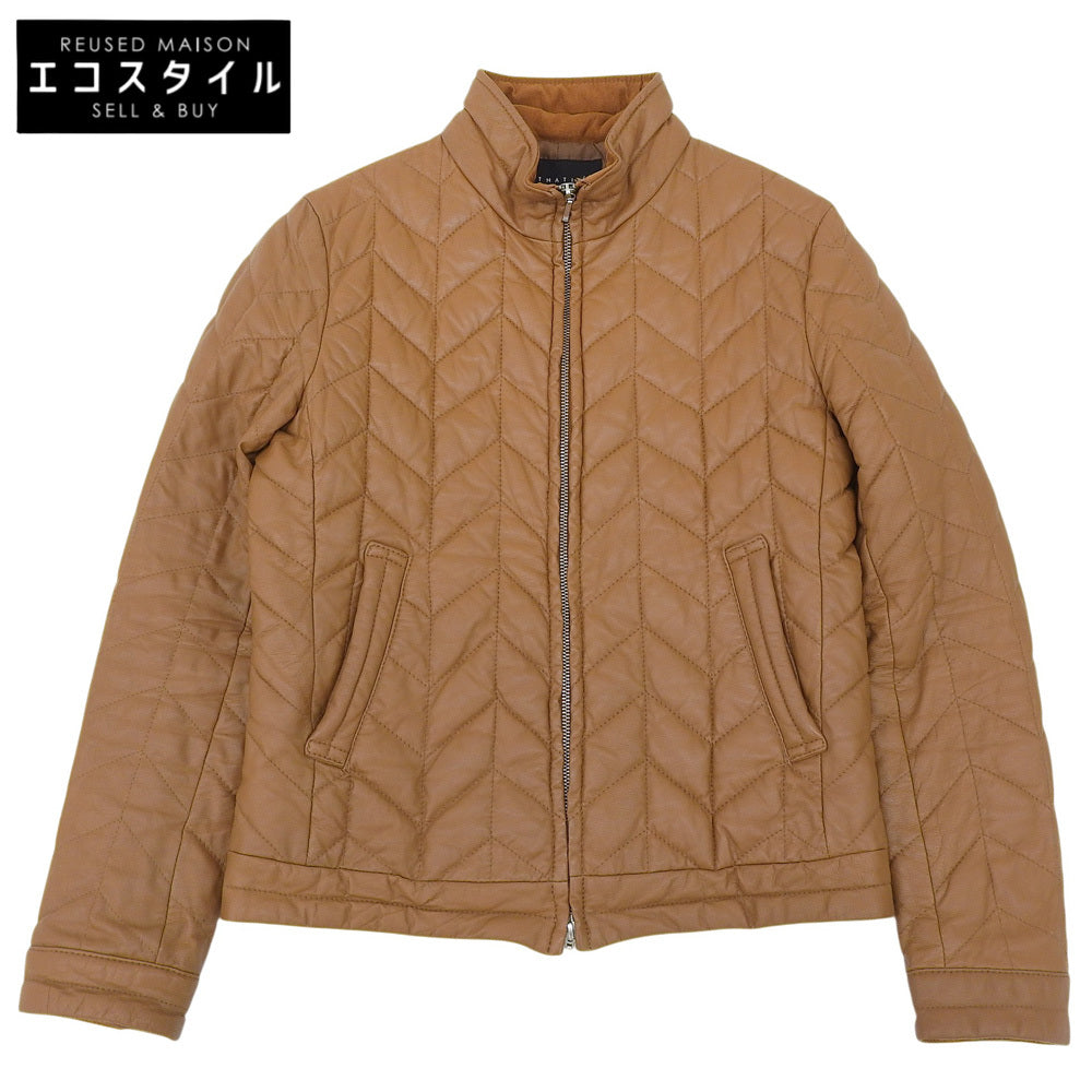 ESTNATION エストネーション キルティング ゴートレザー ライダース ジャケット アウター メンズ ブラウン M 22-200-08-090088 ジャケット