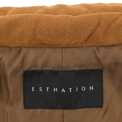 ESTNATION エストネーション キルティング ゴートレザー ライダース ジャケット アウター メンズ ブラウン M 22-200-08-090088 ジャケット