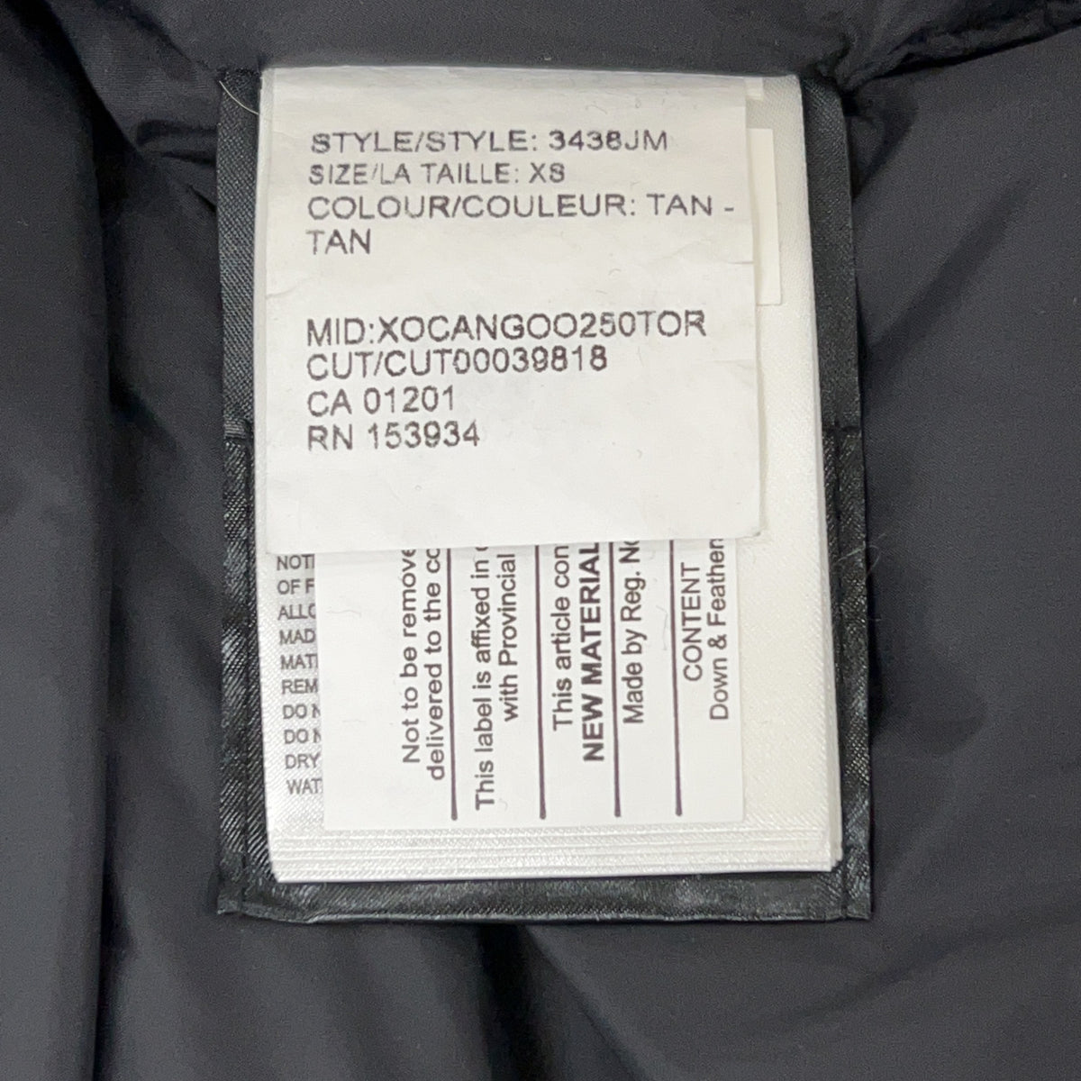 CANADA GOOSE 【Domestic authorized distributor (Sazaby League Co., Ltd.)】3438JM JASPER PARKA Jasper parka down jacket jacket