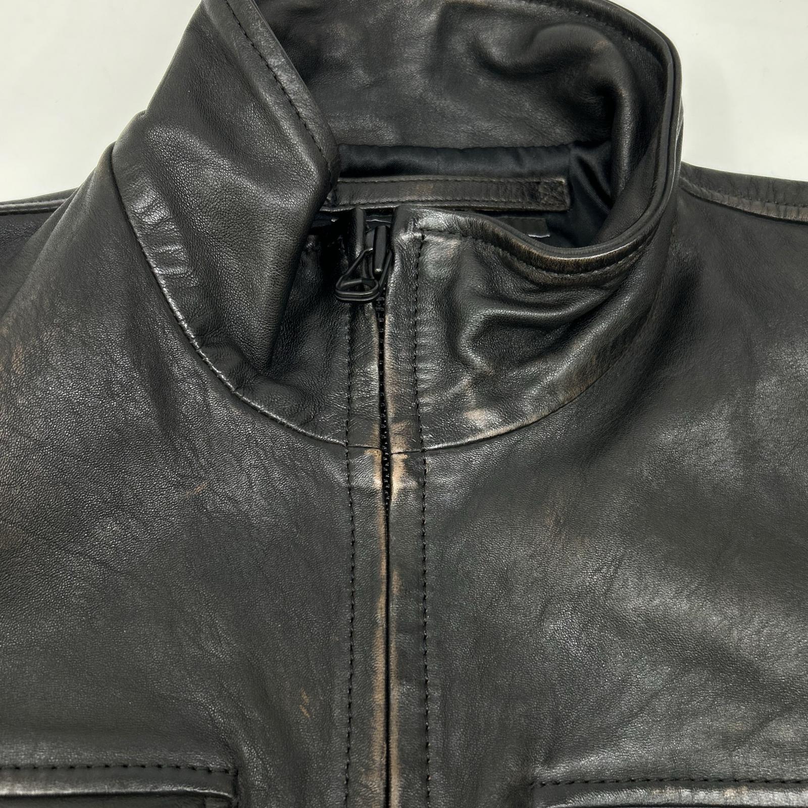 AVIREX アヴィレックス 783-5250012 ヴィンテージ加工 シープスキン スタンド ライダース ジャケット ジャケット