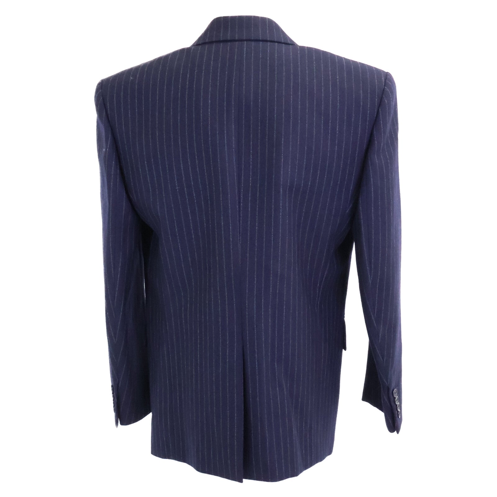 SAINT LAURENT PARIS サンローランパリ 【新品同様/国内正規】786846 ストライプ ショルダーパット入り ピークドラペル ダブルジャケット ジャケット