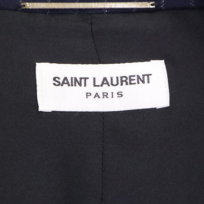 SAINT LAURENT PARIS サンローランパリ 【新品同様/国内正規】786846 ストライプ ショルダーパット入り ピークドラペル ダブルジャケット ジャケット