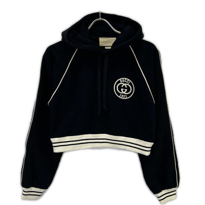 GUCCI グッチ ブラック 756592 コットンジジャージーフーデットスウェットシャツ トップス