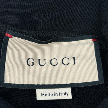 GUCCI グッチ ブラック 756592 コットンジジャージーフーデットスウェットシャツ トップス