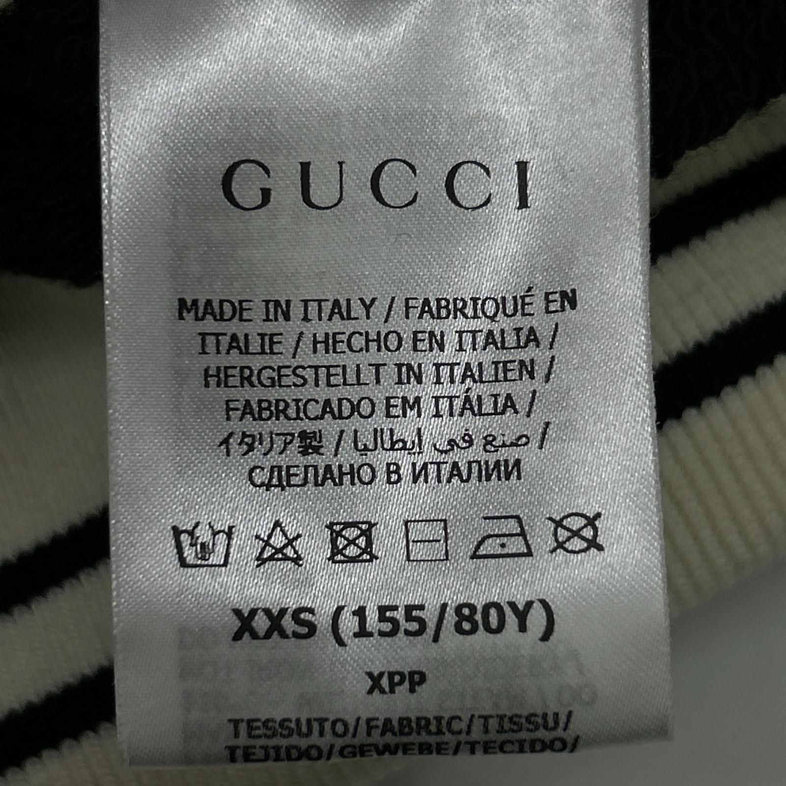 GUCCI グッチ ブラック 756592 コットンジジャージーフーデットスウェットシャツ トップス