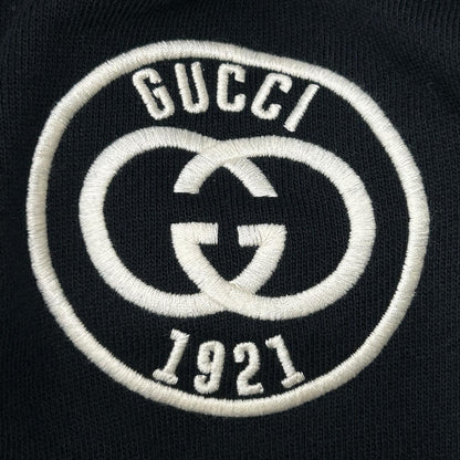 GUCCI グッチ ブラック 756592 コットンジジャージーフーデットスウェットシャツ トップス