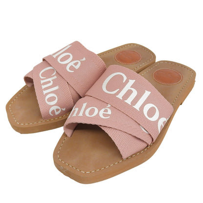 CHLOE クロエ ウッディ フラットサンダル レディース ピンク 35 シューズ 35