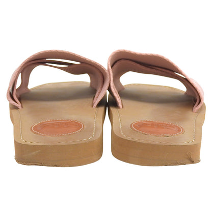CHLOE クロエ ウッディ フラットサンダル レディース ピンク 35 シューズ 35