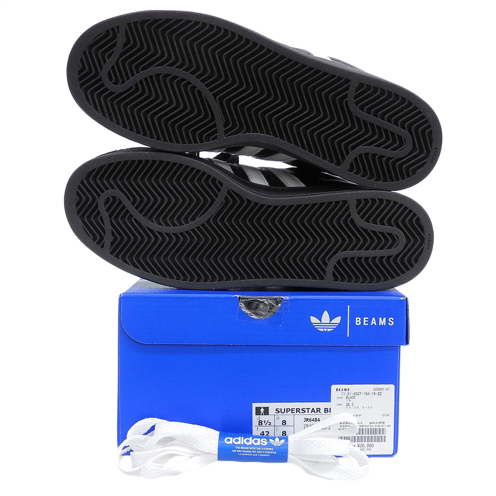 adidas アディダス 新品同様 スーパースター ビームス スニーカー シューズ メンズ 黒 ブラック 26.5cm シューズ 8 1/2(US)