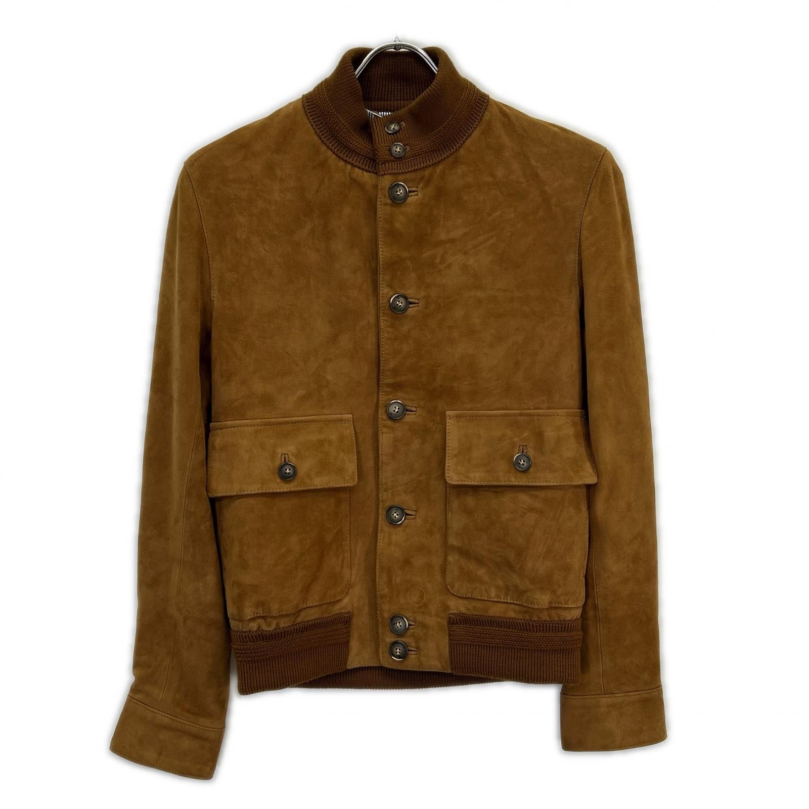 Cinquanta BEAMS F bespoke 21-18-0912-837-90-88 brown suede regular color zip-up blouson jacket F