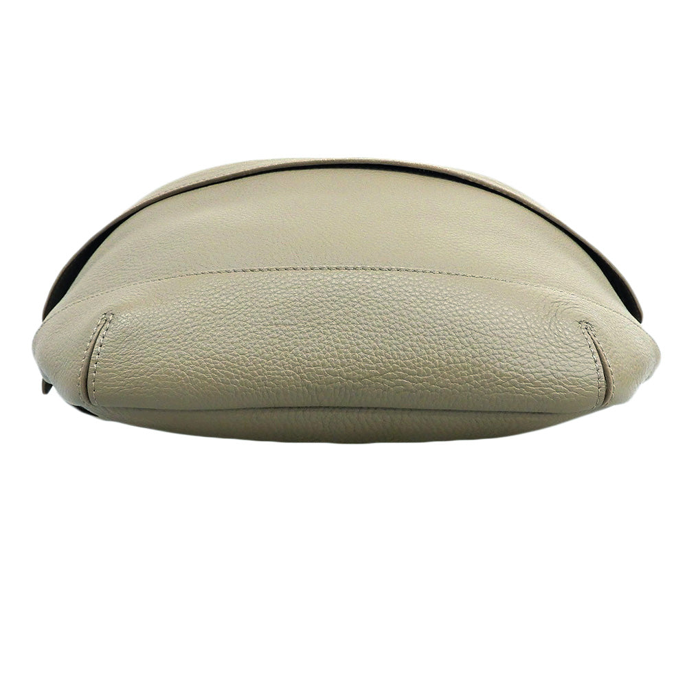 PELLE MORBIDA ペッレモルビダ 美品 シュリンクレザー ショルダーバッグ レディース ベージュ MB057 ショルダーバッグ