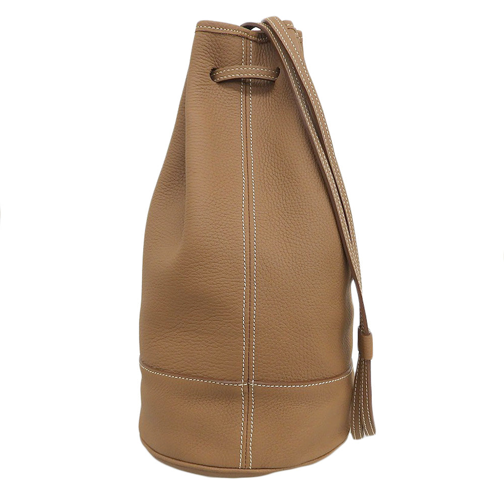 Charles et Charlus シャルル エ シャルリュス 美品 巾着 ドローストリングバッグ ショルダーバッグ レディース ブラウン ショルダーバッグ