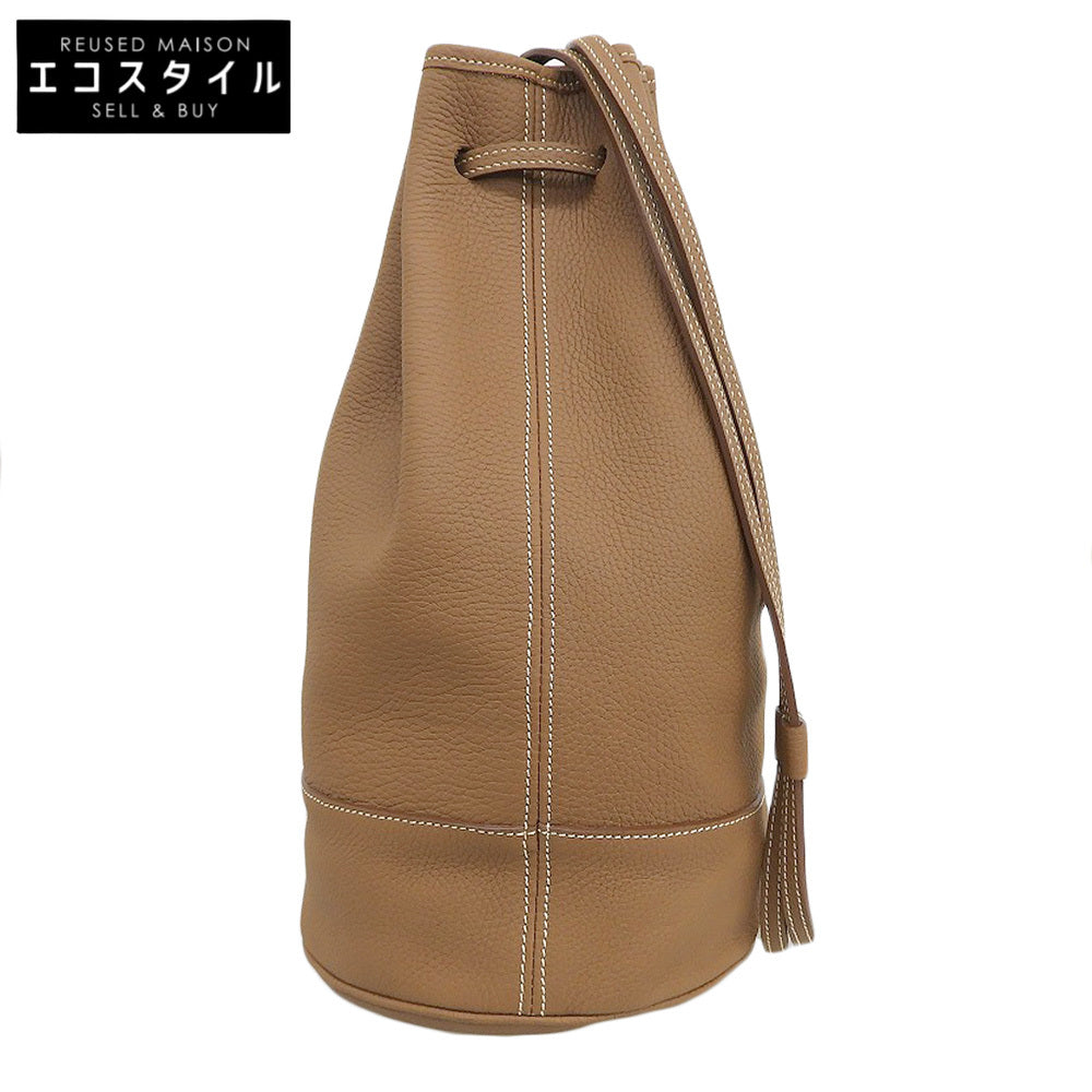 Charles et Charlus シャルル エ シャルリュス 美品 巾着 ドローストリングバッグ ショルダーバッグ レディース ブラウン ショルダーバッグ