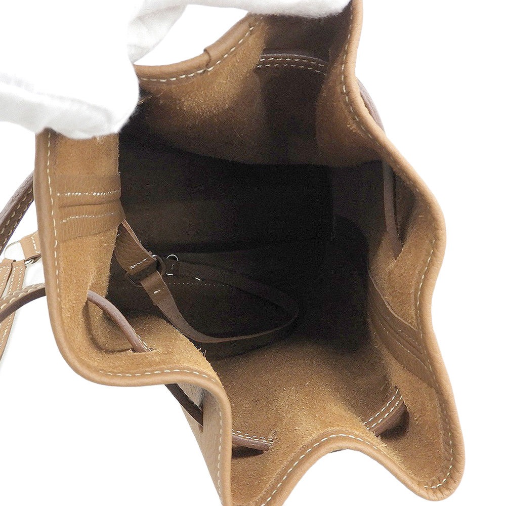 Charles et Charlus シャルル エ シャルリュス 美品 巾着 ドローストリングバッグ ショルダーバッグ レディース ブラウン ショルダーバッグ