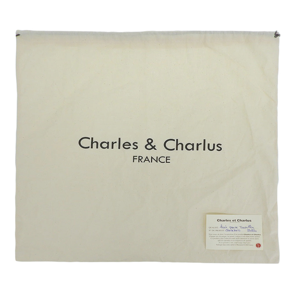 Charles et Charlus シャルル エ シャルリュス 美品 巾着 ドローストリングバッグ ショルダーバッグ レディース ブラウン ショルダーバッグ