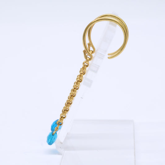 Marie-Helene de Taillac マリーエレーヌドゥタイヤック 美品 K22 アパタイト チェーン ピアス