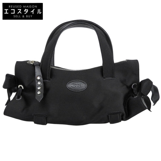 TOD'S Side Ribbon Mini Handbag for Women, Black