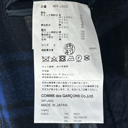 THE NORTH FACE 北面 ×JUNYA WATANABE MAN WF-J923 格纹羊毛夹克 夹克