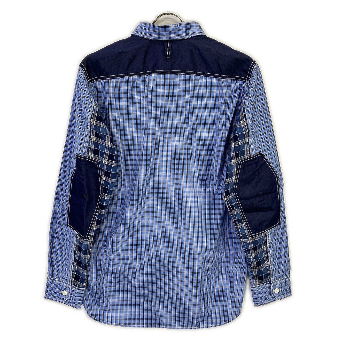 JUNYA WATANABE MAN 渡边淳弥男士 【美品】AD2020 WF-B017 格纹拼色肘部补丁长袖衬衫 上衣