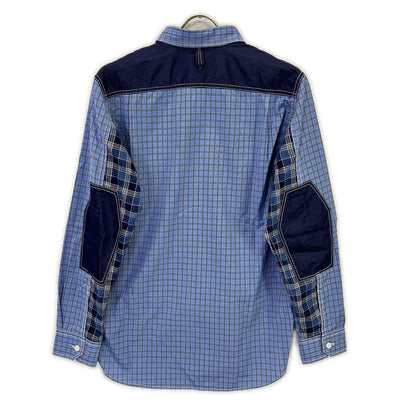 JUNYA WATANABE MAN 渡边淳弥男士 【美品】AD2020 WF-B017 格纹拼色肘部补丁长袖衬衫 上衣