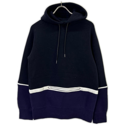 sacai サカイ 【美品】20-02409M デタッチャブルスリーブ2トーン プルオーバー パーカー トップス