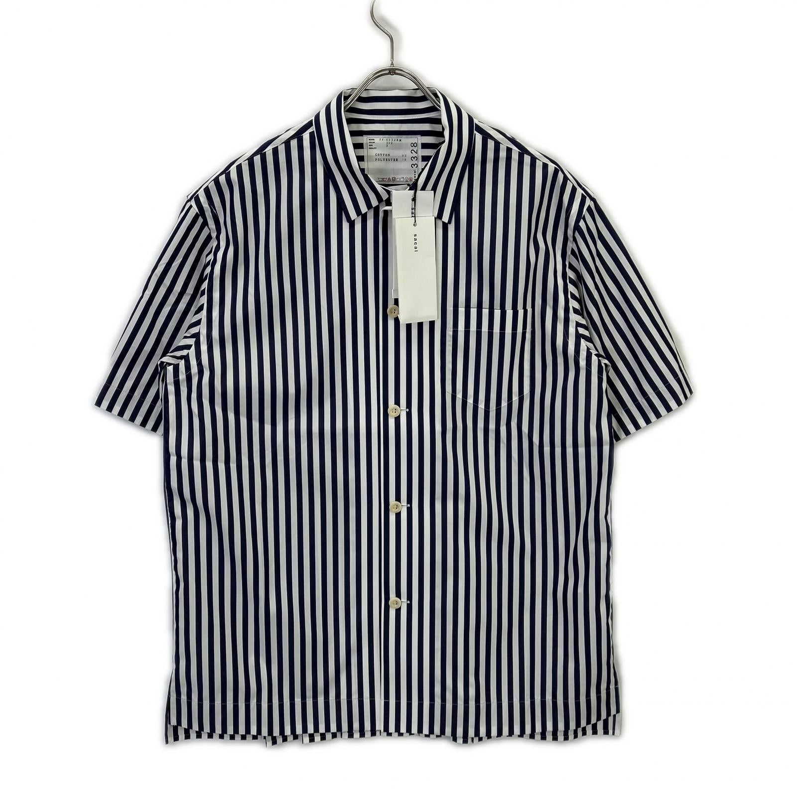 sacai サカイ 【新品同様/24年製】24-03328M ストライプ 半袖シャツ トップス