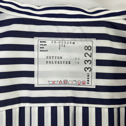 sacai サカイ 【新品同様/24年製】24-03328M ストライプ 半袖シャツ トップス