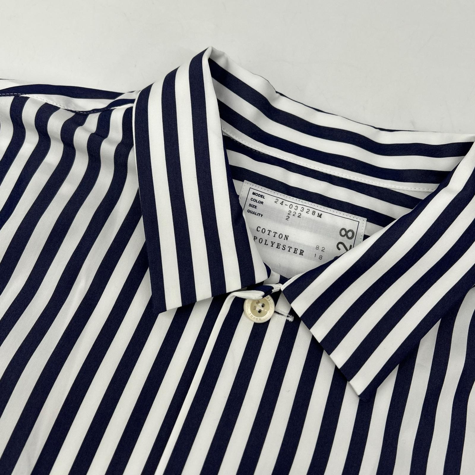 sacai サカイ 【新品同様/24年製】24-03328M ストライプ 半袖シャツ トップス
