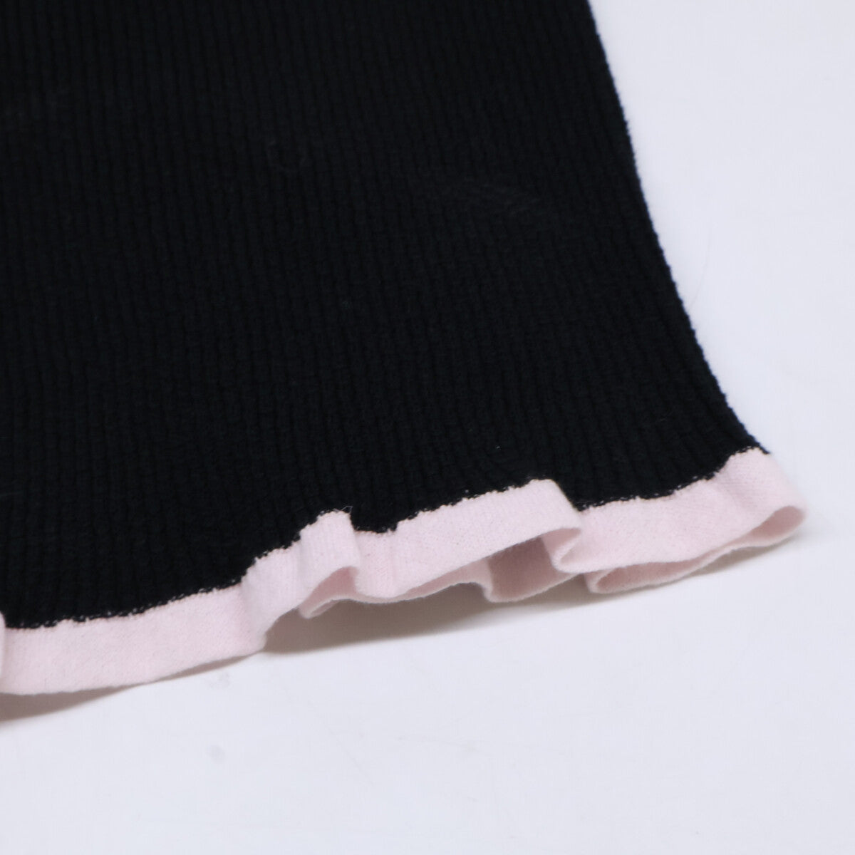 CHANEL シャネル 美品 国内正規 22SS P72250K10403 ラインストーンココマーク＆獅子ボタン ボウ コットンリブニットノースリーブキャミソール トップス
