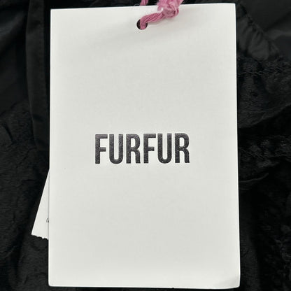 furfur ファーファー ブラック シアーシャーリングドレスワンピース ワンピース