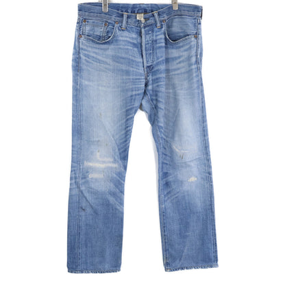 RRL ダブルアールエル 【国内正規】USA製 ダメージ加工 ボタンフライ デニムパンツ ボトムス