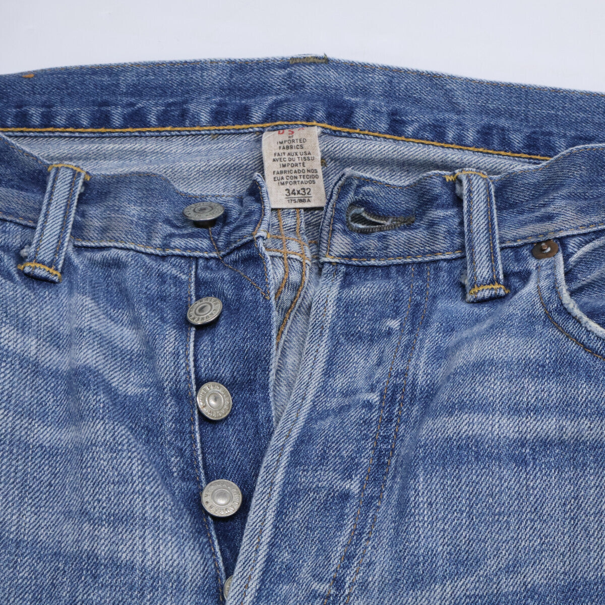 RRL ダブルアールエル 【国内正規】USA製 ダメージ加工 ボタンフライ デニムパンツ ボトムス