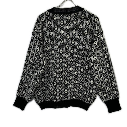 Re-Deux レドゥー 【美品】EX SANQUHAR SWEATER ヘリテージスタイル 総柄 ウール Vネック ニットセーター トップス