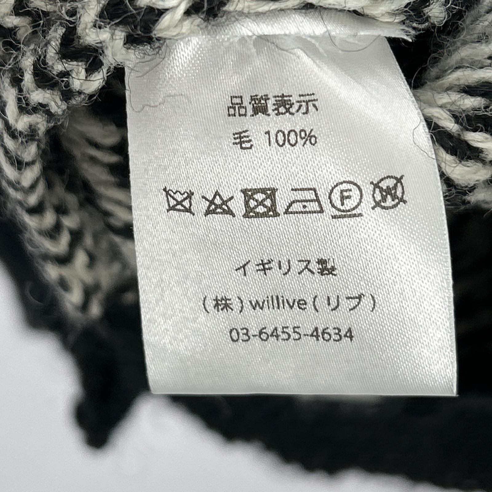 Re-Deux レドゥー 【美品】EX SANQUHAR SWEATER ヘリテージスタイル 総柄 ウール Vネック ニットセーター トップス