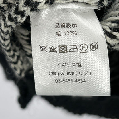 Re-Deux レドゥー 【美品】EX SANQUHAR SWEATER ヘリテージスタイル 総柄 ウール Vネック ニットセーター トップス