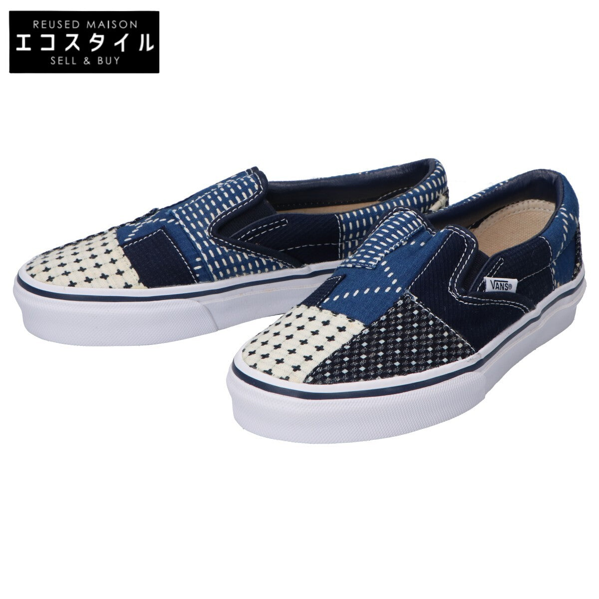 VANS × FDMTL V98R Navy Slip-On Sneakers